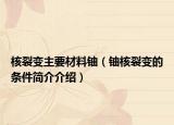 核裂變主要材料鈾（鈾核裂變的條件簡介介紹）