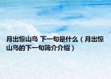 月出驚山鳥 下一句是什么（月出驚山鳥的下一句簡介介紹）