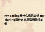 my darling是什么意思介紹 my darling是什么意思詳細情況如何
