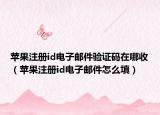 蘋果注冊id電子郵件驗(yàn)證碼在哪收（蘋果注冊id電子郵件怎么填）