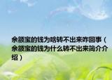 余額寶的錢(qián)為啥轉(zhuǎn)不出來(lái)咋回事（余額寶的錢(qián)為什么轉(zhuǎn)不出來(lái)簡(jiǎn)介介紹）