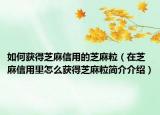如何獲得芝麻信用的芝麻粒（在芝麻信用里怎么獲得芝麻粒簡介介紹）