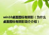 win10桌面圖標(biāo)有陰影（為什么桌面圖標(biāo)有陰影簡介介紹）