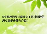 5寸照片的尺寸是多少（五寸照片的尺寸是多少簡(jiǎn)介介紹）