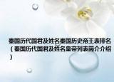 秦國(guó)歷代國(guó)君及姓名秦國(guó)歷史帝王表排名（秦國(guó)歷代國(guó)君及姓名皇帝列表簡(jiǎn)介介紹）