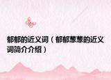 郁郁的近義詞（郁郁蔥蔥的近義詞簡介介紹）