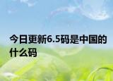今日更新6.5碼是中國(guó)的什么碼