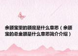 余額寶里的額度是什么意思（余額寶的總金額是什么意思簡(jiǎn)介介紹）