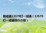 猜成語13579打一成語（13579打一成語簡介介紹）