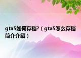 gta5如何存檔?（gta5怎么存檔簡介介紹）