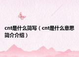 cnt是什么簡(jiǎn)寫（cnt是什么意思簡(jiǎn)介介紹）