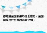 你知道蘭因絮果嗎什么意思（蘭因絮果是什么意思簡(jiǎn)介介紹）