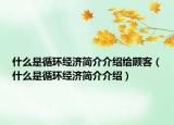 什么是循環(huán)經(jīng)濟簡介介紹給顧客（什么是循環(huán)經(jīng)濟簡介介紹）