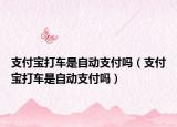 支付寶打車是自動(dòng)支付嗎（支付寶打車是自動(dòng)支付嗎）