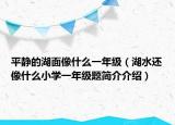 平靜的湖面像什么一年級（湖水還像什么小學(xué)一年級題簡介介紹）