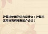 計(jì)算機(jī)使用的語(yǔ)言是什么（計(jì)算機(jī)常用語(yǔ)言有哪些簡(jiǎn)介介紹）