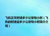 飛機正常時速多少公里每小時（飛機的時速是多少公里每小時簡介介紹）