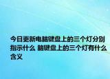 今日更新電腦鍵盤(pán)上的三個(gè)燈分別指示什么 腦鍵盤(pán)上的三個(gè)燈有什么含義