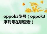 oppok3型號(hào)（oppok3序列號(hào)在哪查看）