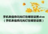 手機(jī)來(lái)信息閃光燈在哪里設(shè)置vivo（手機(jī)來(lái)信息閃光燈在哪里設(shè)置）