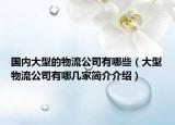 國(guó)內(nèi)大型的物流公司有哪些（大型物流公司有哪幾家簡(jiǎn)介介紹）