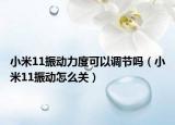 小米11振動(dòng)力度可以調(diào)節(jié)嗎（小米11振動(dòng)怎么關(guān)）