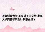 上海財(cái)經(jīng)大學(xué) 王文斌（王文華 上海大學(xué)商管學(xué)院會(huì)計(jì)系系主任）