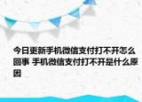 今日更新手機(jī)微信支付打不開(kāi)怎么回事 手機(jī)微信支付打不開(kāi)是什么原因