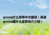 gonna什么意思中文翻譯（英語gonna是什么意思簡介介紹）