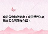 魔獸公會如何退出（魔獸世界怎么退出公會呢簡介介紹）