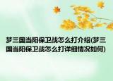 夢三國當(dāng)陽保衛(wèi)戰(zhàn)怎么打介紹(夢三國當(dāng)陽保衛(wèi)戰(zhàn)怎么打詳細(xì)情況如何)