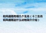 和風細雨有哪幾個生肖（十二生肖和風細雨是什么動物簡介介紹）