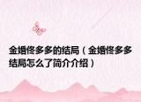 金婚佟多多的結(jié)局（金婚佟多多結(jié)局怎么了簡(jiǎn)介介紹）