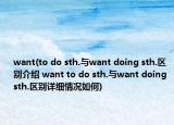 want(to do sth.與want doing sth.區(qū)別介紹 want to do sth.與want doing sth.區(qū)別詳細情況如何)