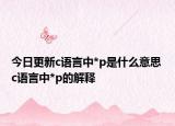 今日更新c語(yǔ)言中*p是什么意思 c語(yǔ)言中*p的解釋