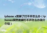 iphone x黑屏了打不開(kāi)怎么辦（iphonex突然黑屏打不開(kāi)怎么辦簡(jiǎn)介介紹）