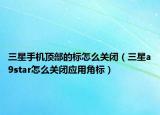 三星手機(jī)頂部的標(biāo)怎么關(guān)閉（三星a9star怎么關(guān)閉應(yīng)用角標(biāo)）