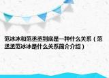 范冰冰和范丞丞到底是一種什么關系（范丞丞范冰冰是什么關系簡介介紹）