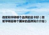 微星和華碩哪個(gè)品牌的顯卡好（微星華碩是哪個(gè)國(guó)家的品牌簡(jiǎn)介介紹）