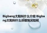 Bigbang太陽叫什么介紹 Bigbang太陽叫什么詳細(xì)情況如何
