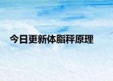 今日更新體脂秤原理