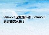 vivox23玩游戲抖動(dòng)（vivox23玩游戲怎么樣）