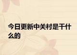 今日更新中關(guān)村是干什么的