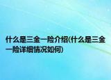 什么是三金一險(xiǎn)介紹(什么是三金一險(xiǎn)詳細(xì)情況如何)
