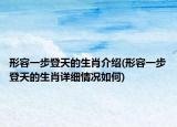 形容一步登天的生肖介紹(形容一步登天的生肖詳細情況如何)