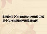 黎巴嫩是個怎樣的國家介紹(黎巴嫩是個怎樣的國家詳細情況如何)