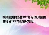 橫澤隆史的場(chǎng)合TXT介紹(橫澤隆史的場(chǎng)合TXT詳細(xì)情況如何)