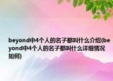 beyond中4個人的名子都叫什么介紹(beyond中4個人的名子都叫什么詳細(xì)情況如何)