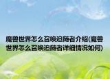魔獸世界怎么召喚追隨者介紹(魔獸世界怎么召喚追隨者詳細情況如何)
