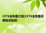 CET6全稱是介紹(CET6全稱是詳細情況如何)